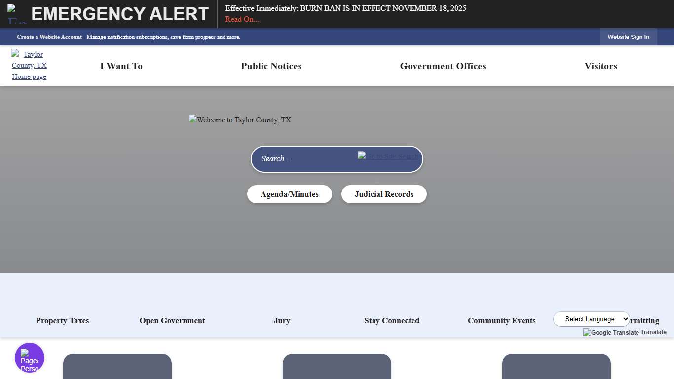 Taylor County, TX - Official Website Official Website