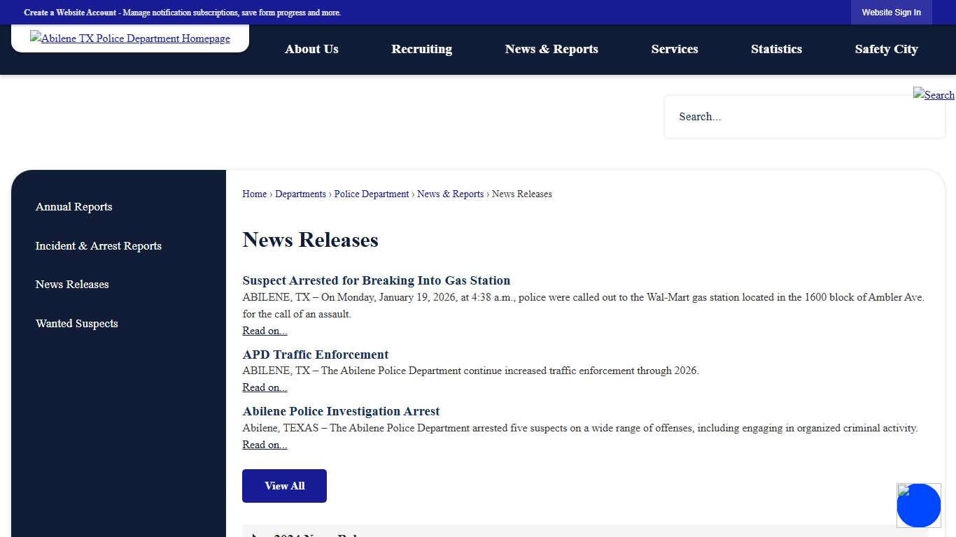 News Releases Abilene, TX